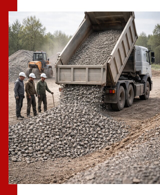 Доставка гравийного щебня фракции 70-120 в Костроме