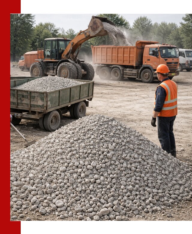 Доставка известнякового щебня фракция 20–40 в Костроме