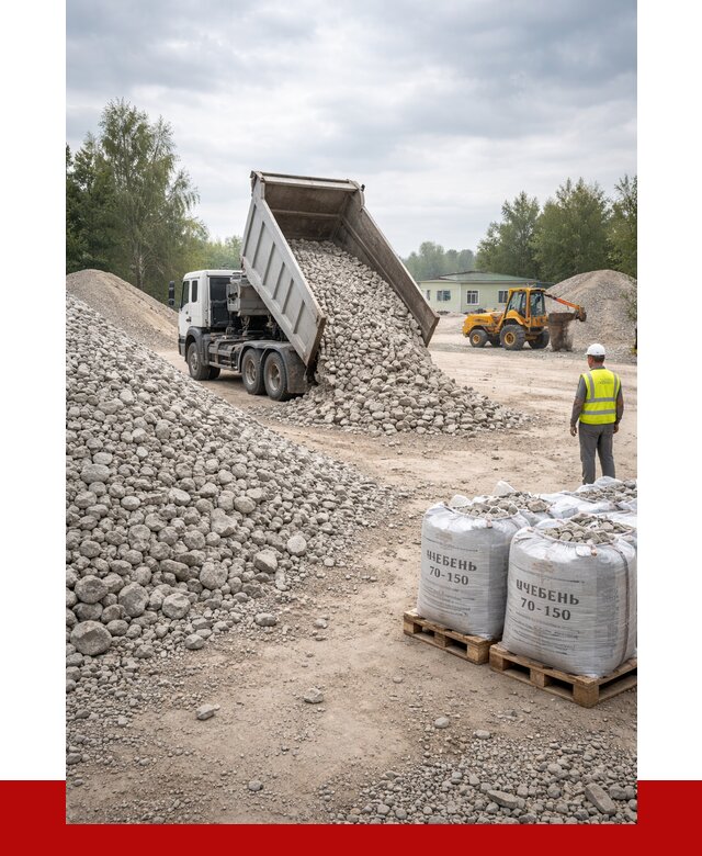 Известняковый щебень фракция 70-150 в Костроме от 1276 р. | ПРОНЕРУДКст