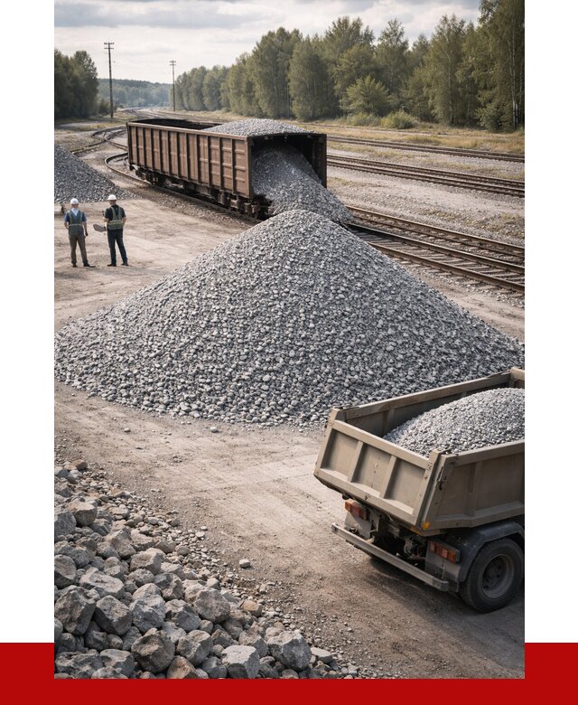 Железнодорожный щебень 20-60 в Костроме от 1736 р. | ПРОНЕРУДКст