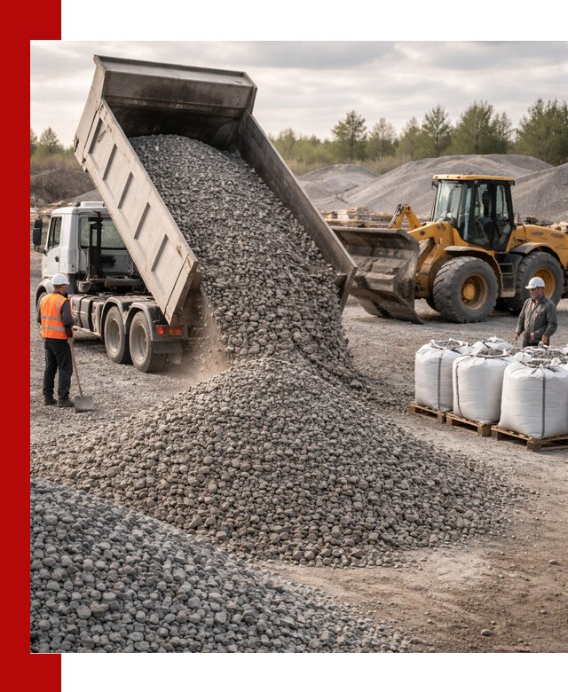 Бетонный щебень фракция 5–20 с доставкой в Костроме