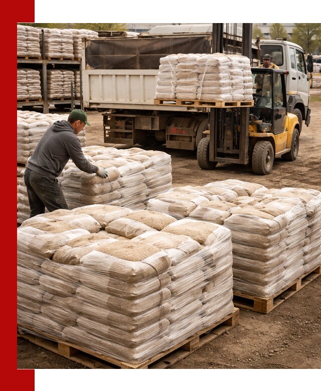 Карьерный песок в мешках с доставкой в Костроме