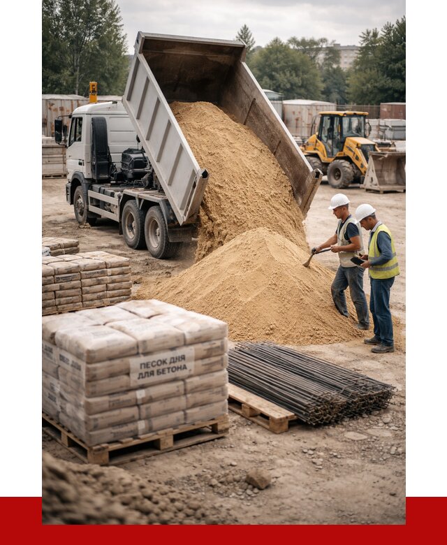 Песок для бетона в Костроме от 2552 р. с доставкой, ПРОНЕРУДКст