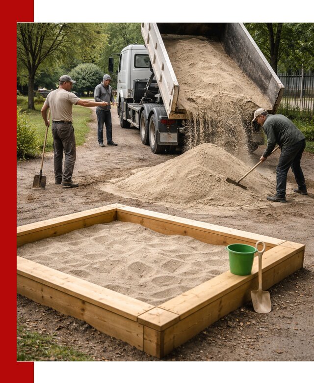 Песок для песочницы с доставкой в Костроме недорого и чистый