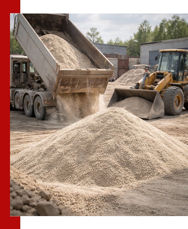 Кварцевый песок с доставкой в Костроме для строительных работ