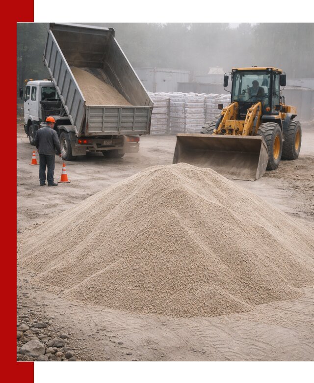 Кварцевый песок фракция 0–8 для стройработ в Костроме