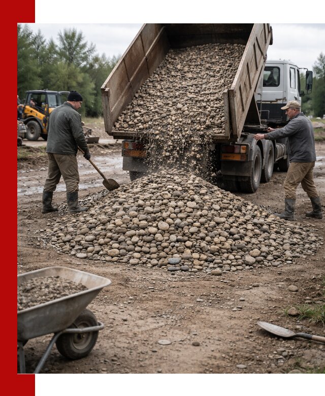 Доставка гальки речной оптом и в розницу в Костроме