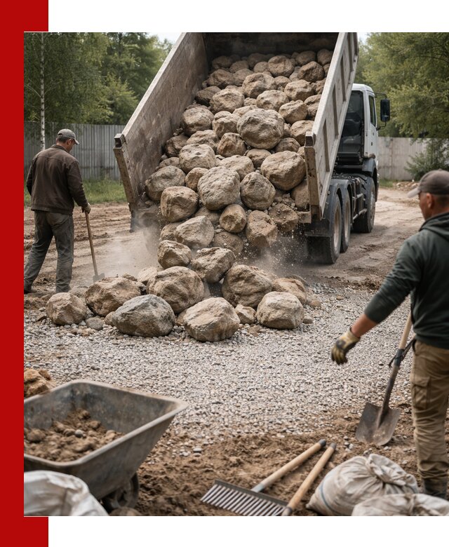 Доставка и укладка булыжника в Костроме