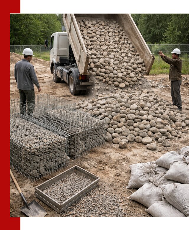 Камень для габионов фракция 70–151 в Костроме