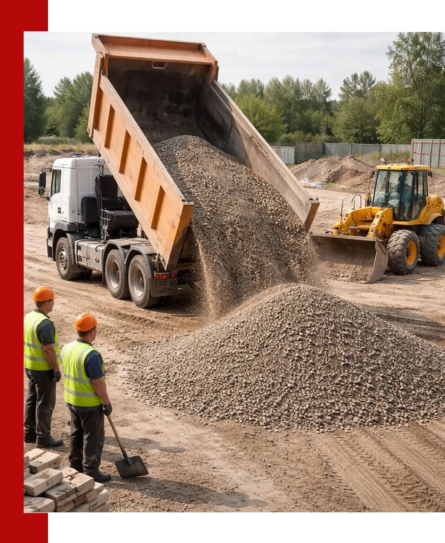 Доставка щебёночно-песчаной смеси ЩПС С7 в Костроме