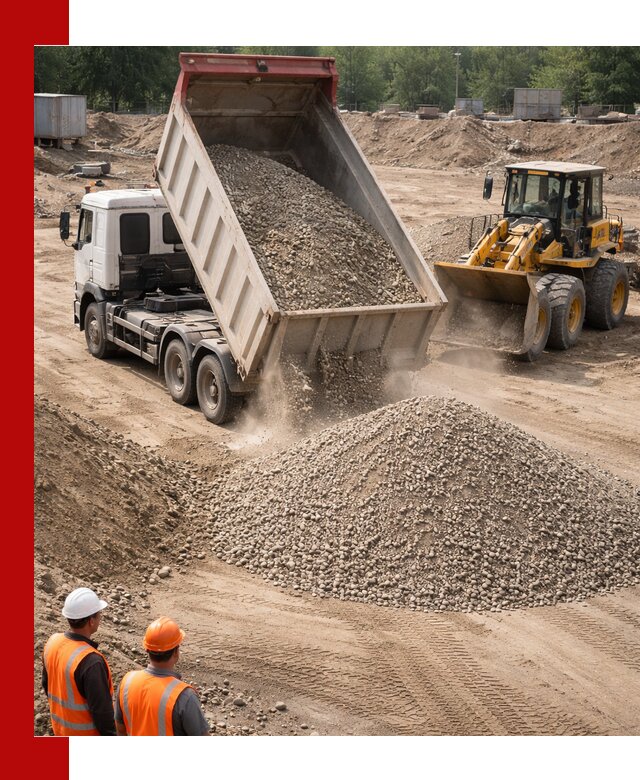 Щебень с песком (ЩГПС С2) с доставкой в Костроме