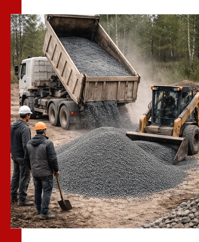 Гранитный отсев 0-5 с доставкой и разгрузкой в Костроме