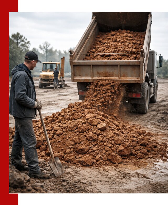 Глина для засыпки в Костроме с доставкой самосвалами