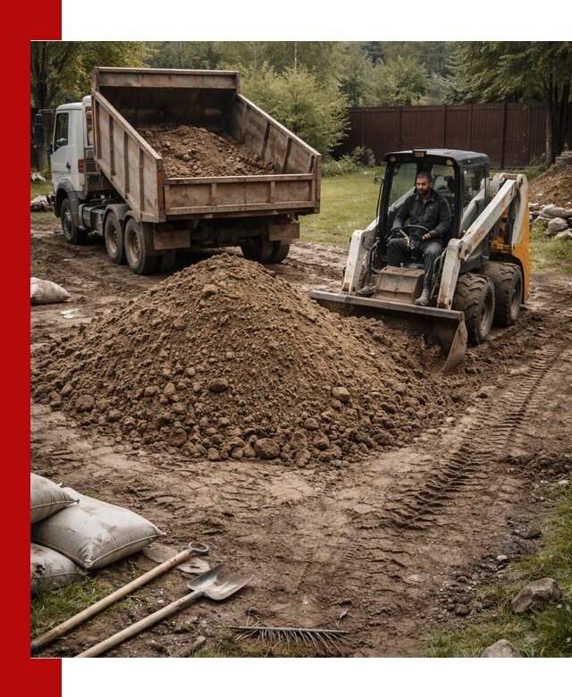 Суглинок для планировки участков в Костроме с доставкой и выгрузкой