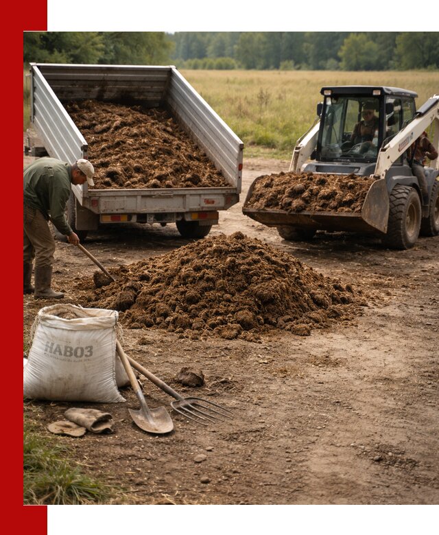 Доставка конского навоза в Костроме с разгрузкой и доставкой на объект