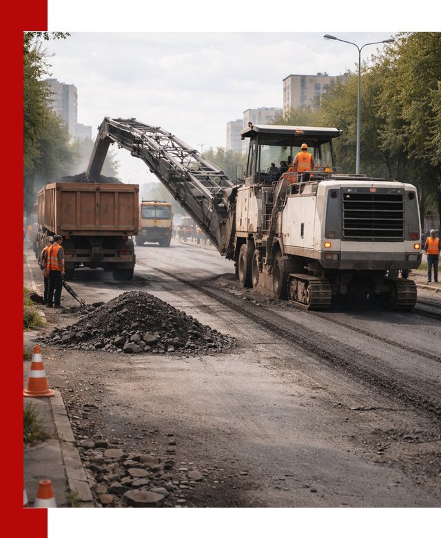 Фрезерованный асфальт в Костроме — удаление и вывоз старого покрытия