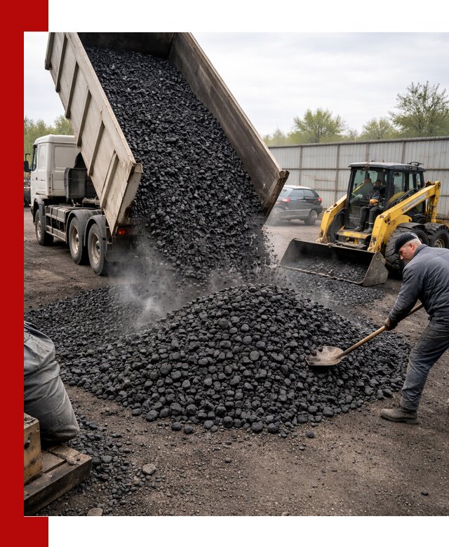 Доставка угля орех в Костроме оптом и в розницу