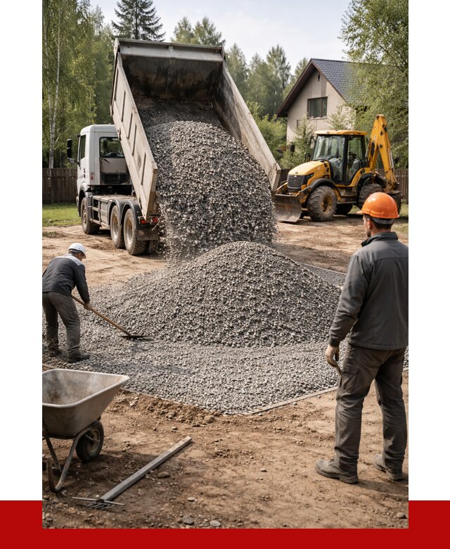 Отсыпка участка щебнем в Костроме от 6636 р. ПРОНЕРУДКст