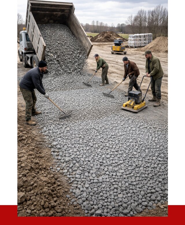 Устройство щебеночной подушки в Костроме от 4594 р. ПРОНЕРУДКст