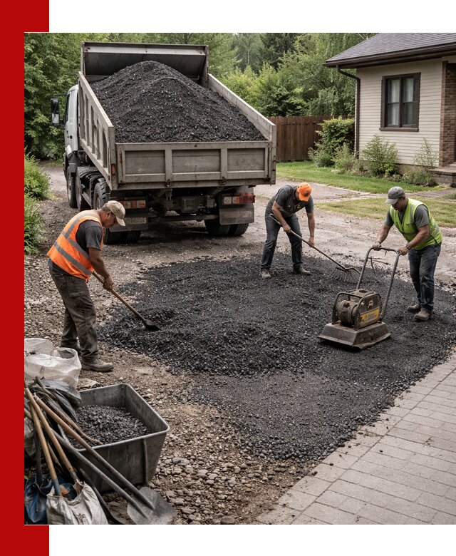 Асфальтовая крошка для двора с доставкой в Костроме
